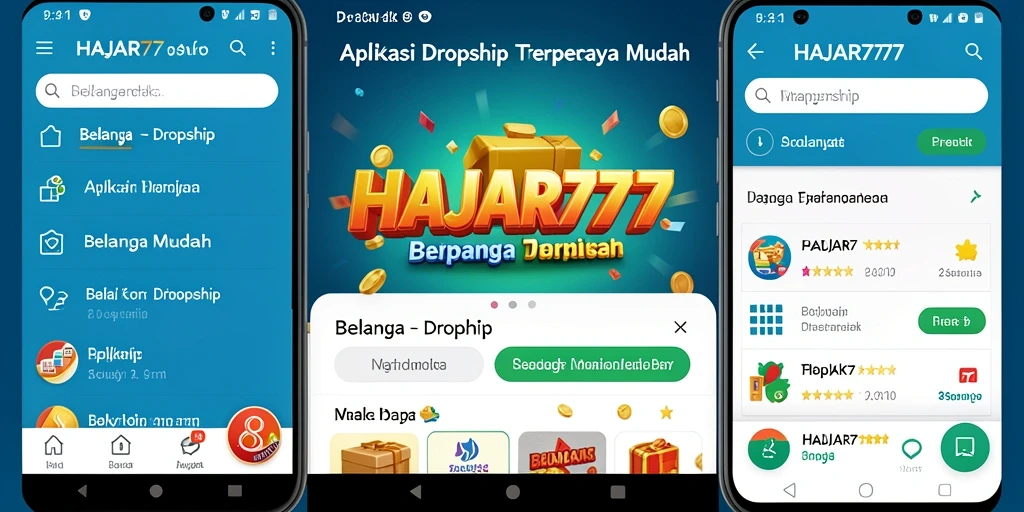 Antarmuka aplikasi HAJAR777 yang memudahkan navigasi bagi pengguna.