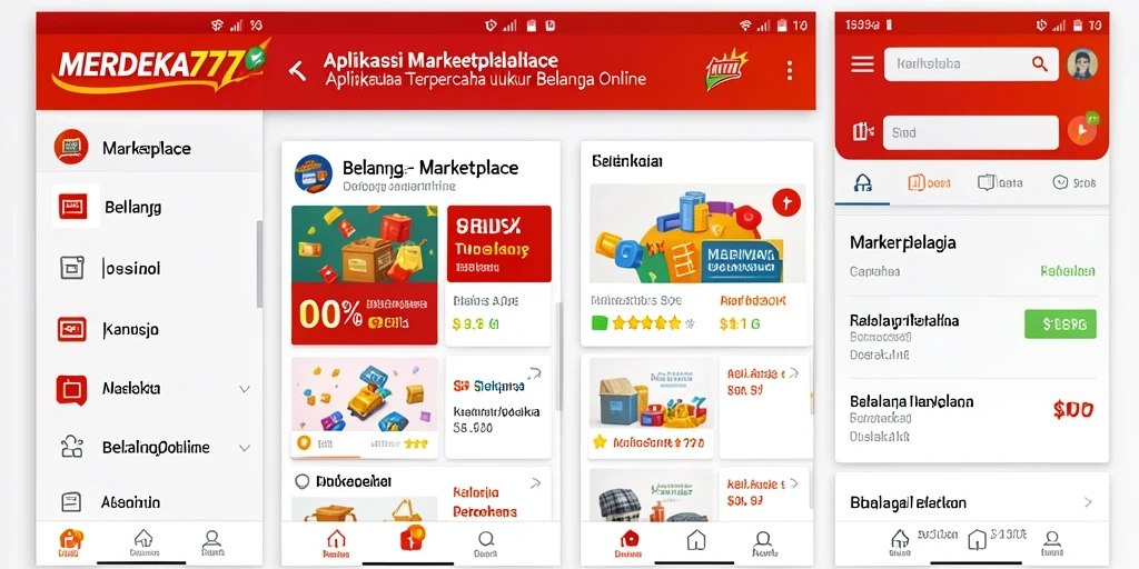 Tampilan antarmuka pengguna MERDEKA777 yang menarik dan fungsional.