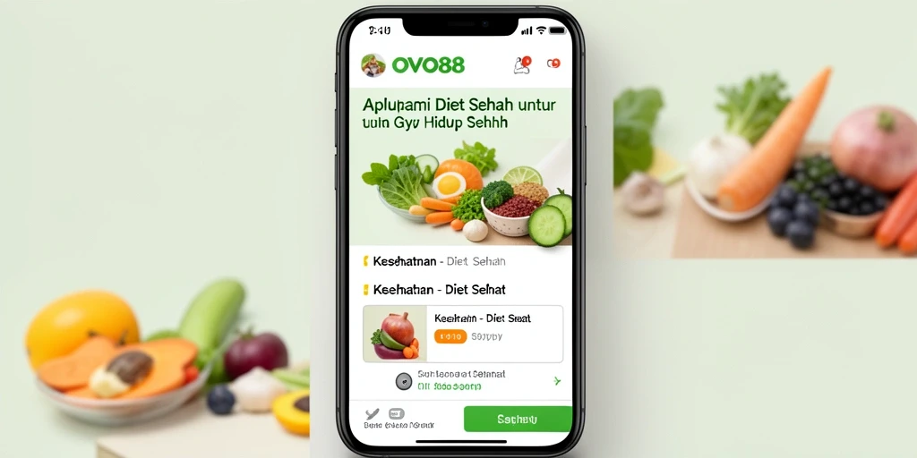 Tampilan antarmuka pengguna OVO88 yang mudah dan interaktif untuk Diet Sehat.