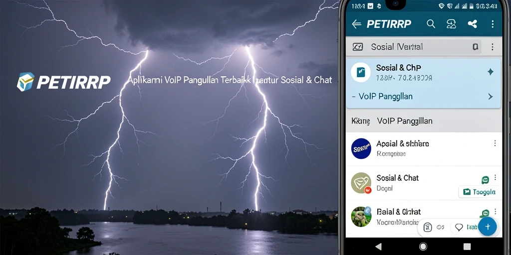Tampilan antarmuka aplikasi PETIRRP untuk VoIP Panggilan yang intuitif.