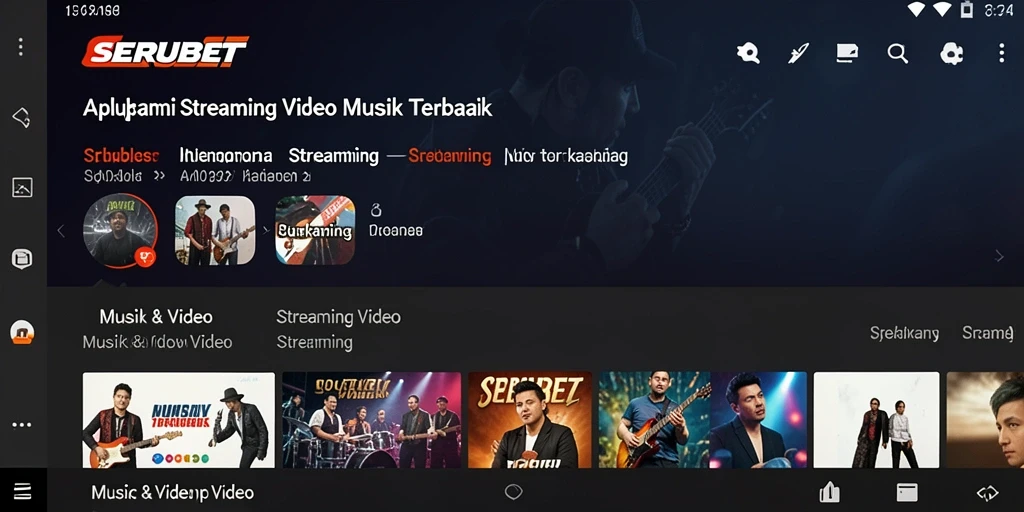 Tampilan antarmuka aplikasi SERUBET untuk Streaming Video yang menarik.