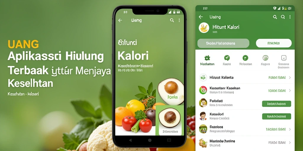 Interface aplikasi UANG yang intuitif untuk menghitung kalori.