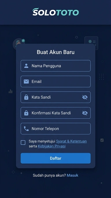 Cara Mudah Daftar Akun Solototo untuk Pengguna Android