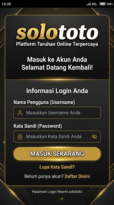 Cara Login Mudah di Akun solototo untuk Pengguna Android